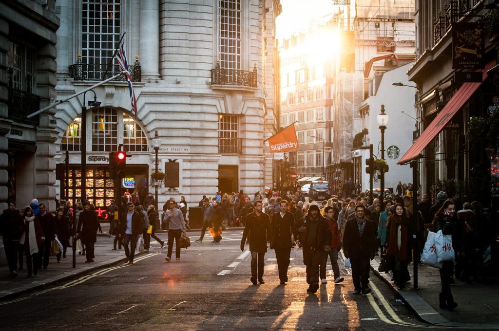 city, street, people